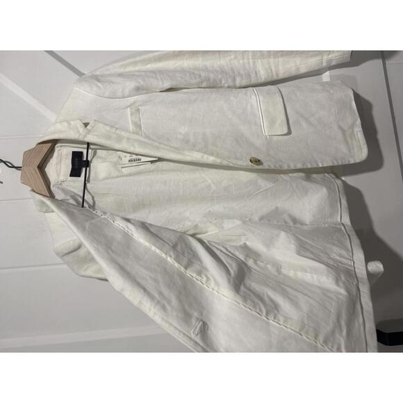 J.Crew Women's White Linen Blazer Size 2, NWT - Picture 5 of 5